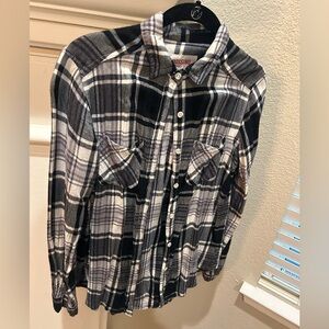 Mossimo Supply Co. Black and White Checkered Shirt